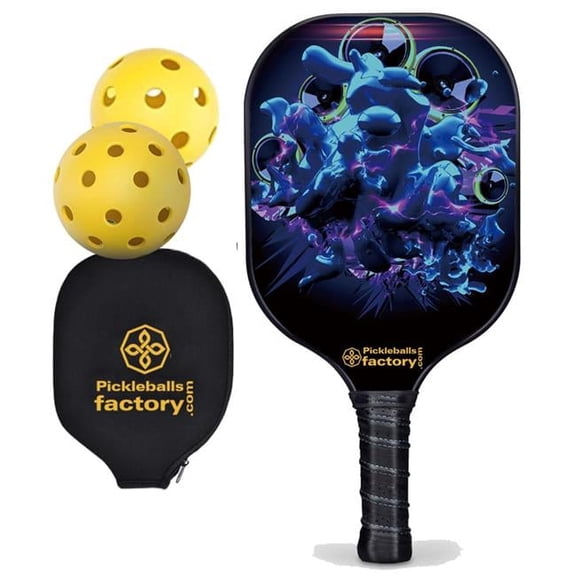 Pickleball Factory PB00048-10-G Custom Pickleball Paddle - Mirs Personalized Pickleball Paddle, Quiet Pickleball Paddles, Glassfiber Graphite