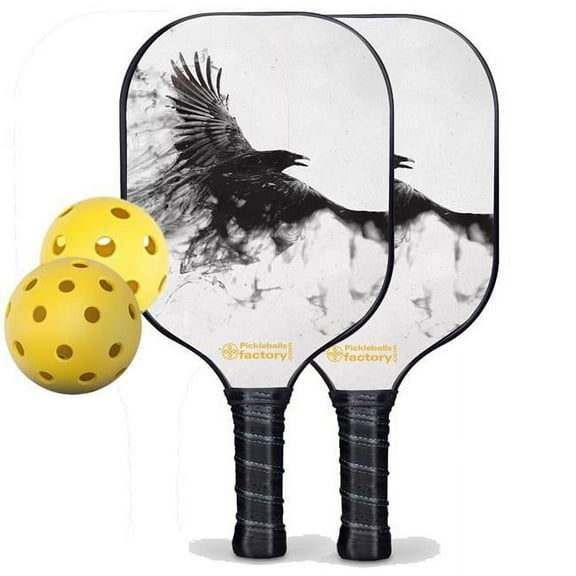 Pickleball Factory PB0005-2-C Near Me Pickleball Set - Mirs Personalized Pickleball Paddle, Carbonfiber Graphite