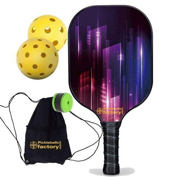 Pickleball Factory PB0007-12-C Pickleball Paddles for Sale - Fantasy Pickleball Court On Tennis Court, Best Pickleball Paddles for Intermediate Players, Carbonfiber Graphite