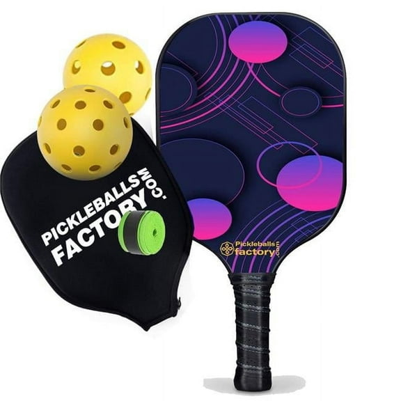 Pickleball Factory PB0008-11-G Pickleball Equipment Paddles - Wave Point Sport Court Pickleball, Cheap Pickleball Paddles Pickleball Balls for Sale, Glassfiber Graphite