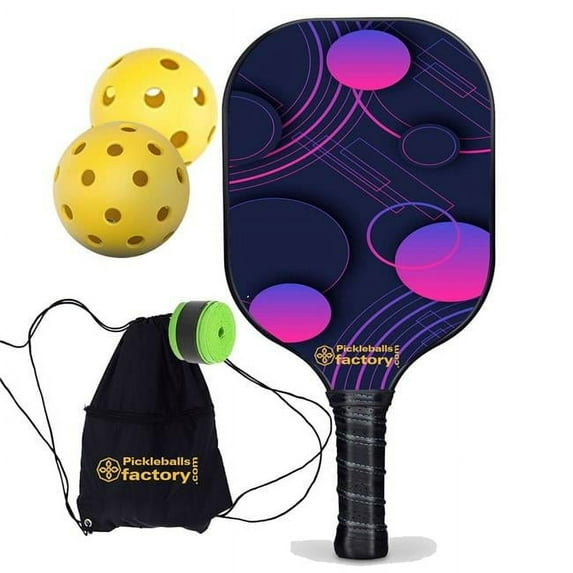 Pickleball Factory PB0008-12-C Pickleball Equipment Paddles - Wave Point Sport Court Pickleball, Cheap Pickleball Paddles Pickleball Balls for Sale, Carbonfiber Graphite