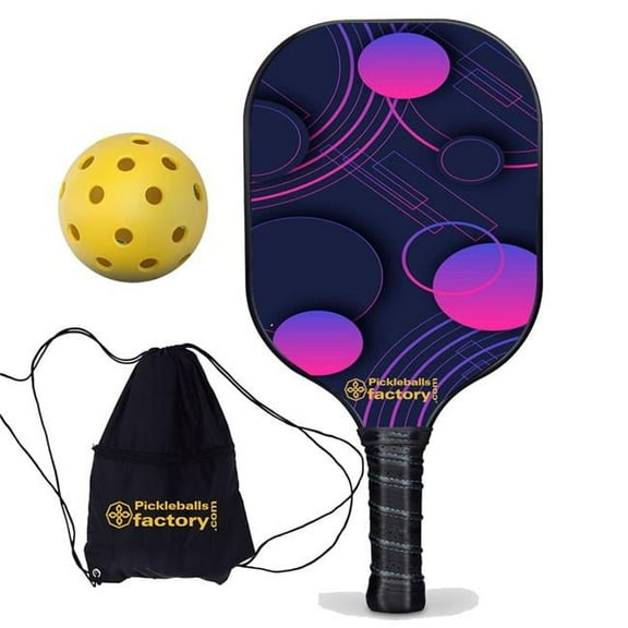 Pickleball Factory PB0008-9-C Pickleball Equipment Paddles - Wave Point Sport Court Pickleball, Cheap Pickleball Paddles Pickleball Balls for Sale, Carbonfiber Graphite