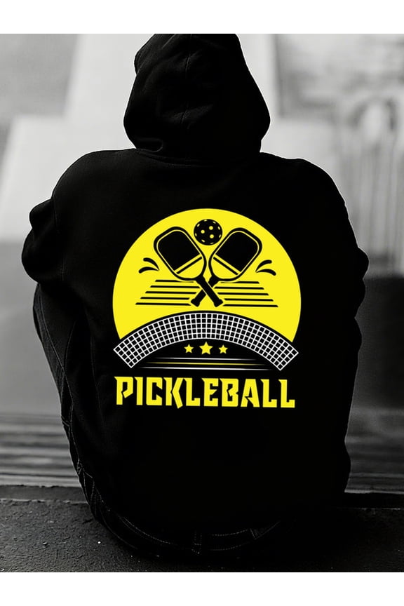 Pickleball Fan sweatshirt games men graphic hoodies black Regular Fit, Everyday Comfort, Comfortable Casualwear, Urban Style, comfortable comfortable fun joy Casual Unisex hoodie