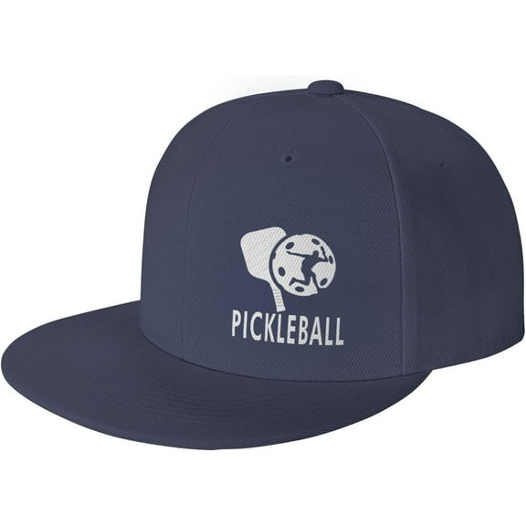 Pickleball Flat Bill Hats Teens Cool Snapback Baseball Cap Unisex