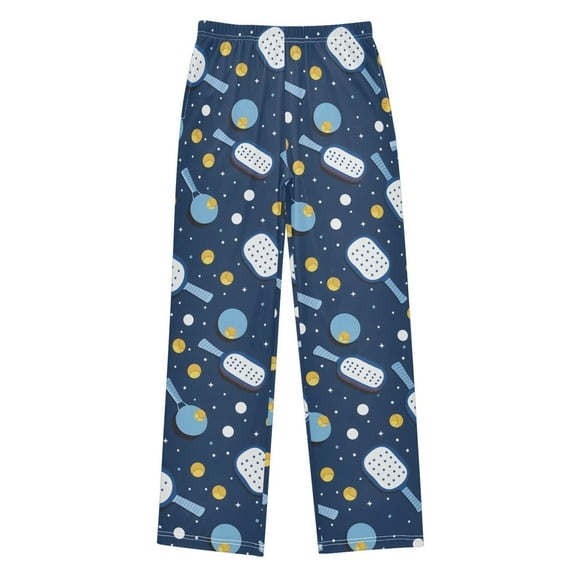 Pickleball Game Paddle Balls Christmas Pajama Pants Soft and Lightweight Elastic Waistband Christmas Pajama Pants