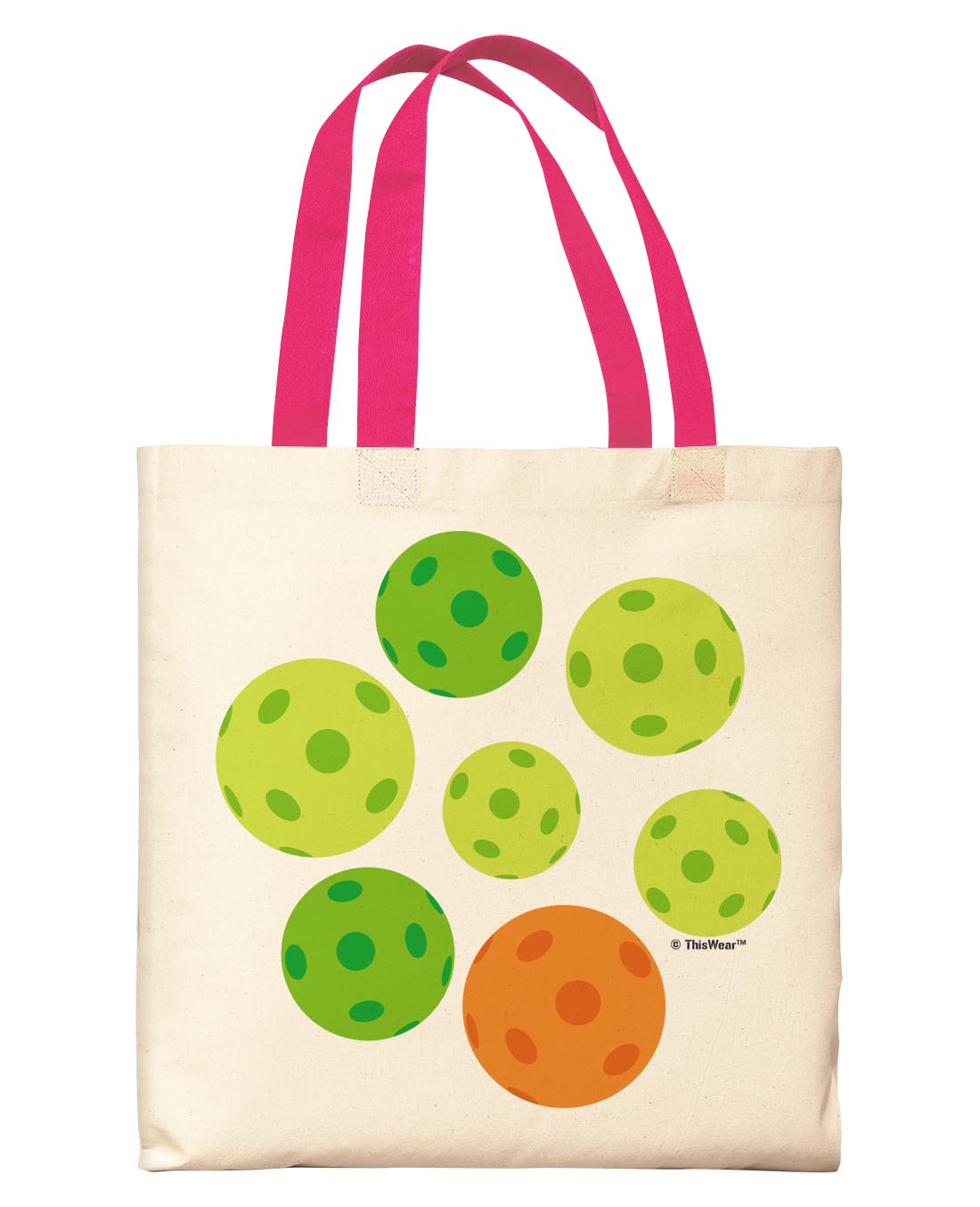 Pickleball Gift For Men Pickleball Collection 1 Pink Handle Canvas Tote