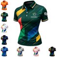 thumbnail image 1 of Pickleball Golf Shirts for Women Workout Athletic Tennis Golf Shirts Quick Dry Breathable Button Collared Pickleball Printed Polos for Women Army Green XXL, 1 of 4