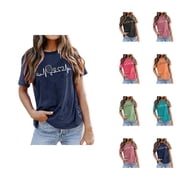 Pickleball Graphic Tees for Women 2026 Summer Casual Short Sleeve Crewneck T Shirts for Pickleball Lover