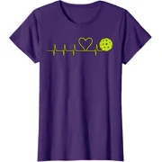 Pickleball Heartbeat Racket Sports Lovers Players Gift Idea T-Shirt, Size S-5XL
