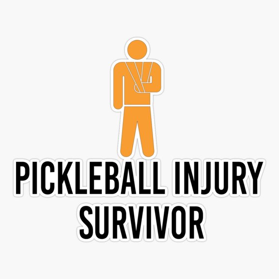 Pickleball Injury Survivor Court Quote Sticker