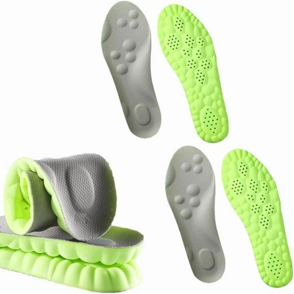 4D Memory Foam Pickleball Insoles for Men & Women, Comfort Breathable Shoe Inserts