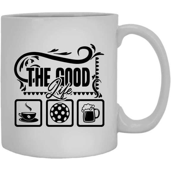 Pickleball Life Mug, Ceramic Mug, Coffee Cup 11 oz