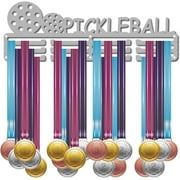 Pickleball Medal Holder Sport Display Hanger Rack Awards Metal Lanyard Sturdy Wall Mounted Swimmer Runner Athletes Balls Players Gymnastics Gift Over 60 Medals Olympic