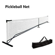 Pickleball Net, 22FT Regulation Size Portable Pickleball Net,18-Ply PE Nets Weather Resistant Steady Metal Frame Pickle Ball Net System with Carrying Bag for Outdoor Indoor Driveway Game