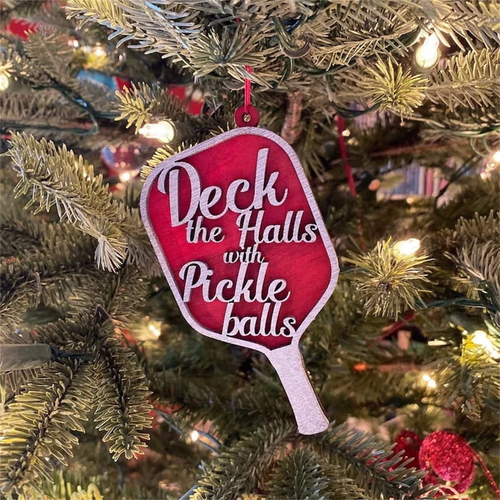 Pickleball Ornament, Special and Unique Gift, Deck The Halls with Pickleball Ornaments for