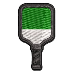 Pickleball Paddle Applique Multi-Color Embroidered Iron-On Patch - 2.0 Inch Mini