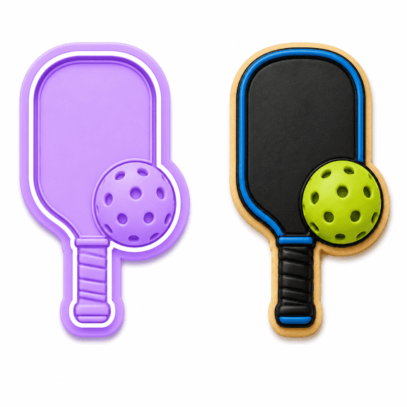Pickleball Collection Pickleball Paddle & Ball Cookie Cutter & Embosser Set