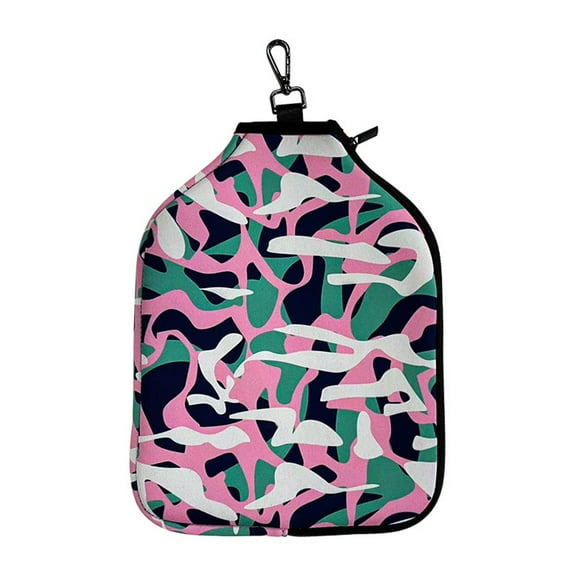 Pickleball Paddle Cover 9.4 X 12.2 Inch Neoprene Paddle Storage Bag Racket Pack White Fangkenuo