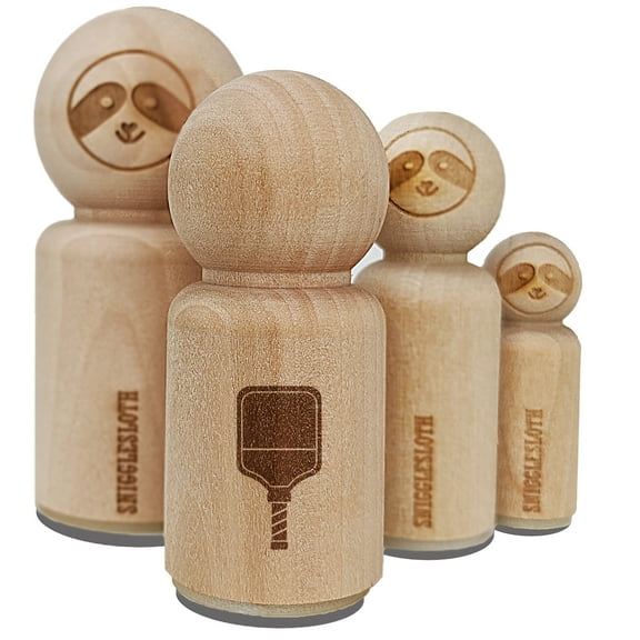 Pickleball Paddle Rubber Stamp for Scrapbooking Crafting Stamping - Small 3/4 Inch