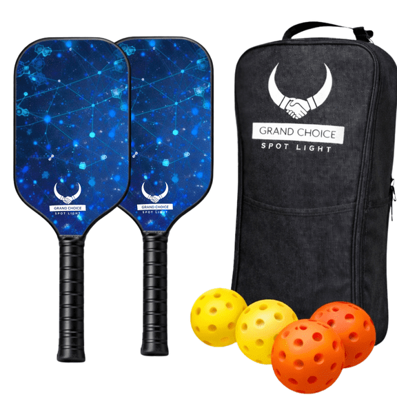 Pickleball Paddle Set Lightweight Cushion Grip & Backpack Bag HandiGo USA by Grand Choice Spot Light