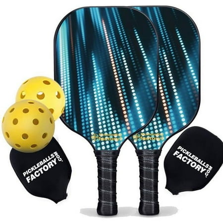 Pickleball Paddle Set - Neon Light Pro Pickleball Paddle, Pickle Ball Starter Kit, Carbonfiber Graphite