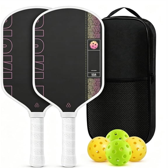Pickleball Paddle – T700 Raw Carbon Fiber, Polypropylene Honeycomb Core, Edge Reinforcement, Durable Construction for Spin, Control