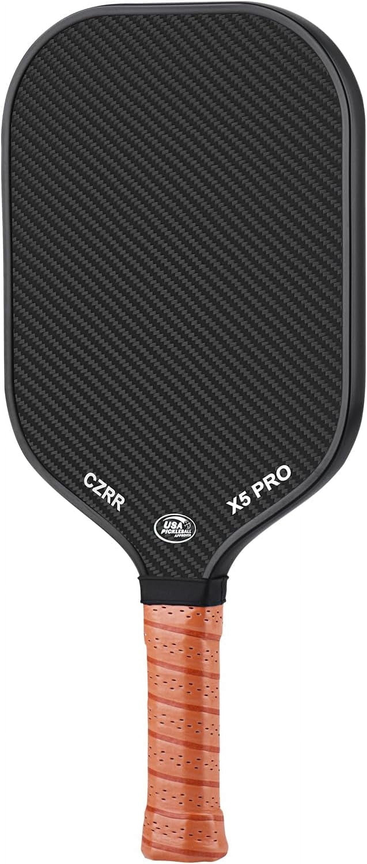 Versix Vector XL Genie Bouchard Pickleball-Schläger – Länglich, 15 Mm Kern, Rohkohlefaser, Mit Länglichem Griff Für Mehr Reichweite & Spin