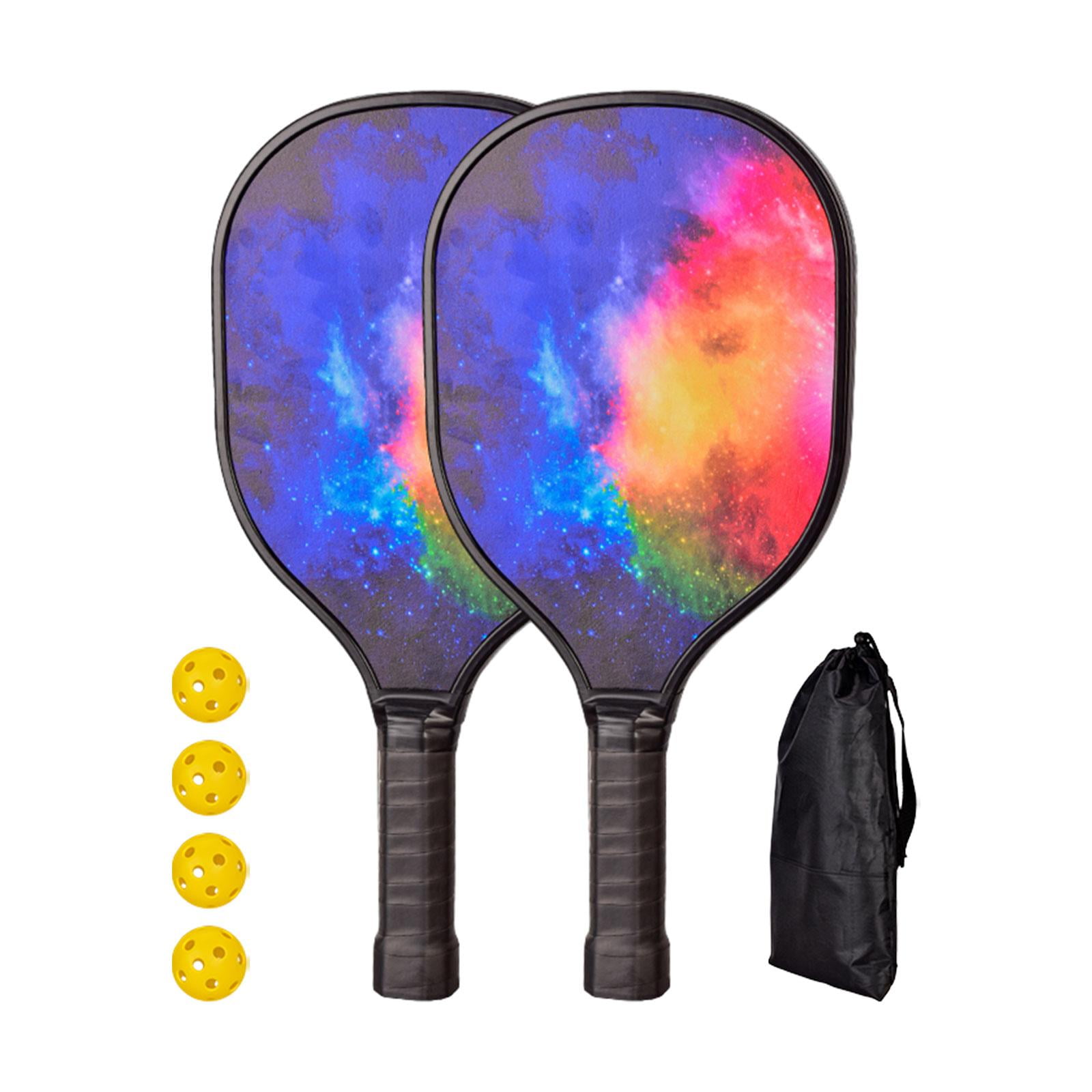 Pickleball Paddles,Pickleball Racket Lightweight Paddles Set of 2,Pickleball Rackets Set 4 Balls