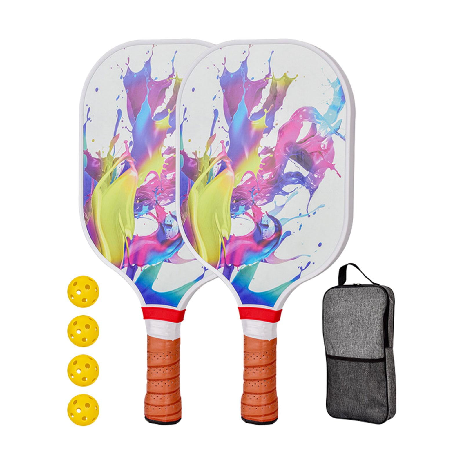 Pickleball Paddles,Pickleball Racket Lightweight Paddles Set of 2,Pickleball Rackets Set 4 Balls