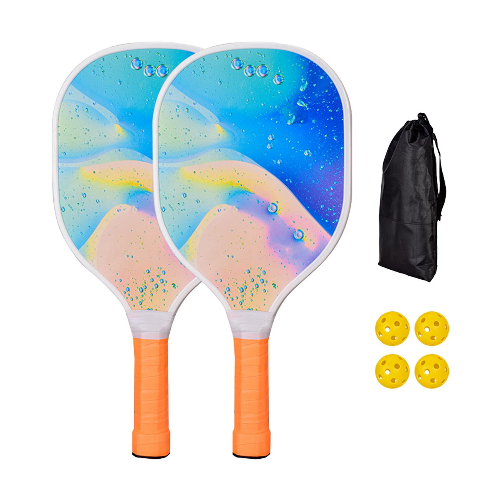 Pickleball Paddles,Pickleball Racket Lightweight Paddles Set of 2,Pickleball Rackets Set 4 Balls
