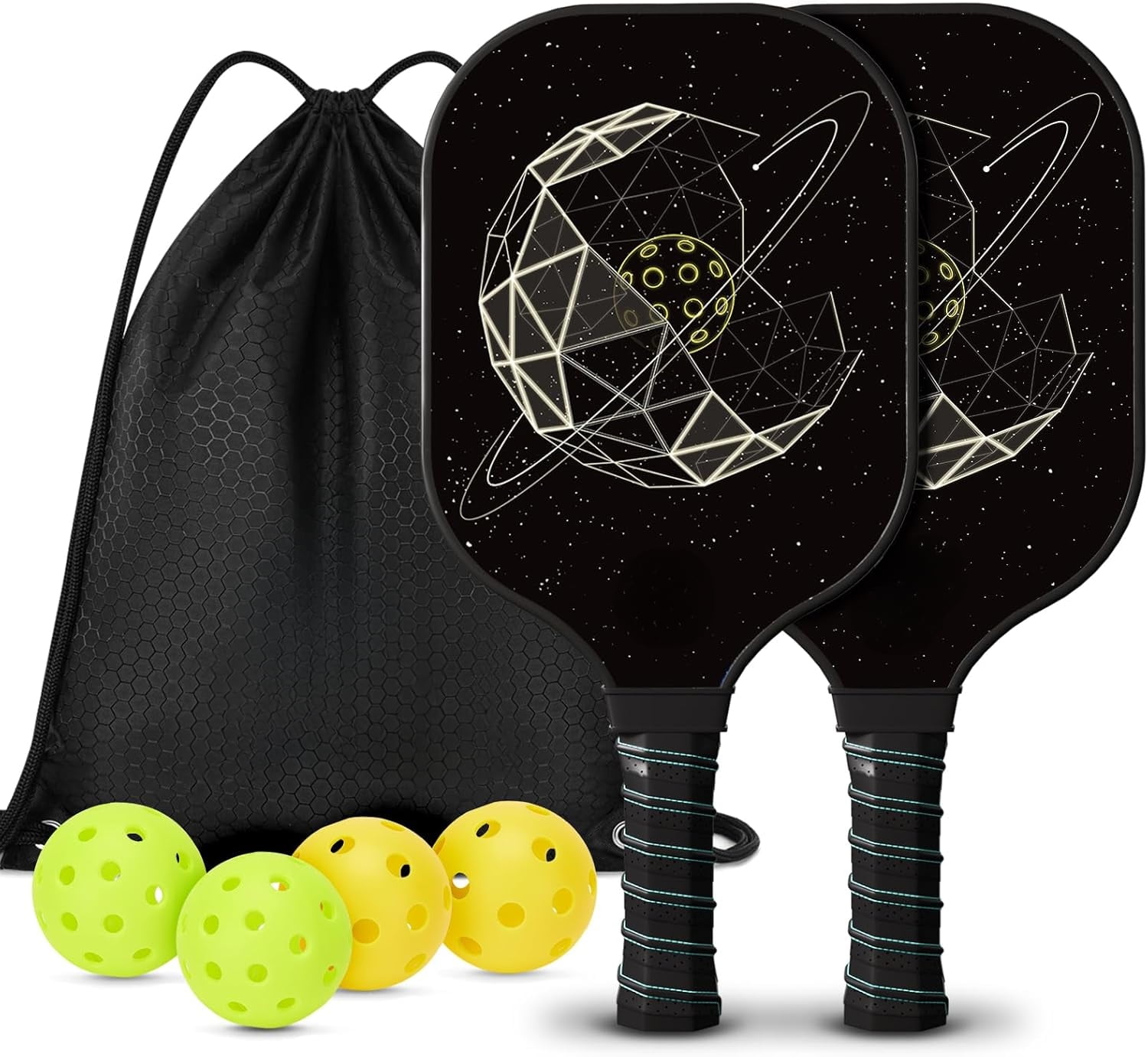Pickleball Paddles, USAPA Standard Fiberglass Surface Pickleball Paddles Set 2 4 Rackets Pickleball Set 4 Pickleball Balls 1 Pickleball Bag Pickle Bal - View #9
