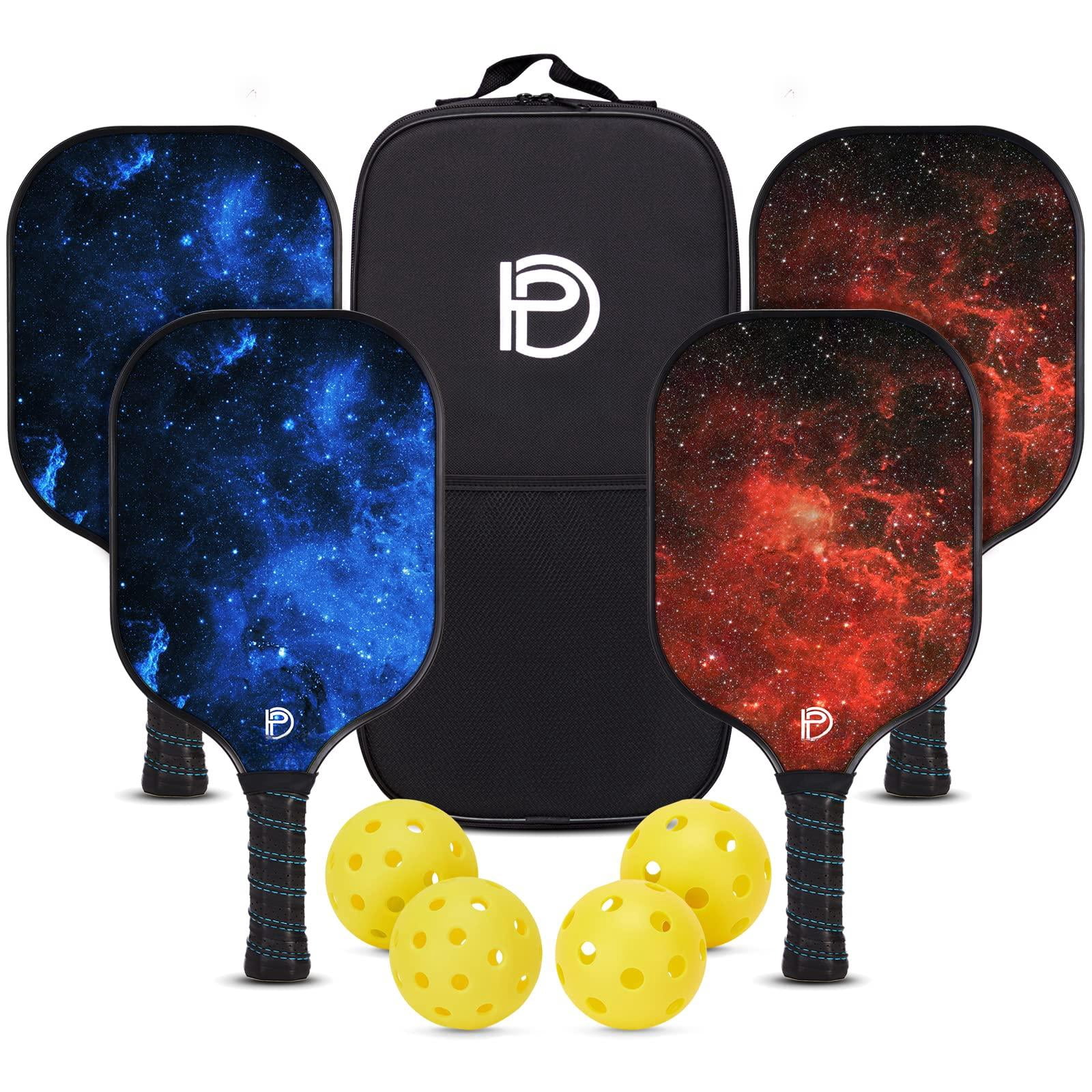 Pickleball Paddles Set Of 2/4 - Usapa Approved  4 Indoor Outdoor Balls Fiberglass Surface Paddle Racket With Cover Bag Ideal Equipment Gift For Men & Women