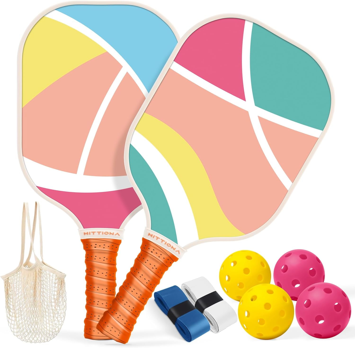Pickleball Paddles Set of 2 Fiberglass Pickleball Paddles for Beginners, USAPA Approved Pickle