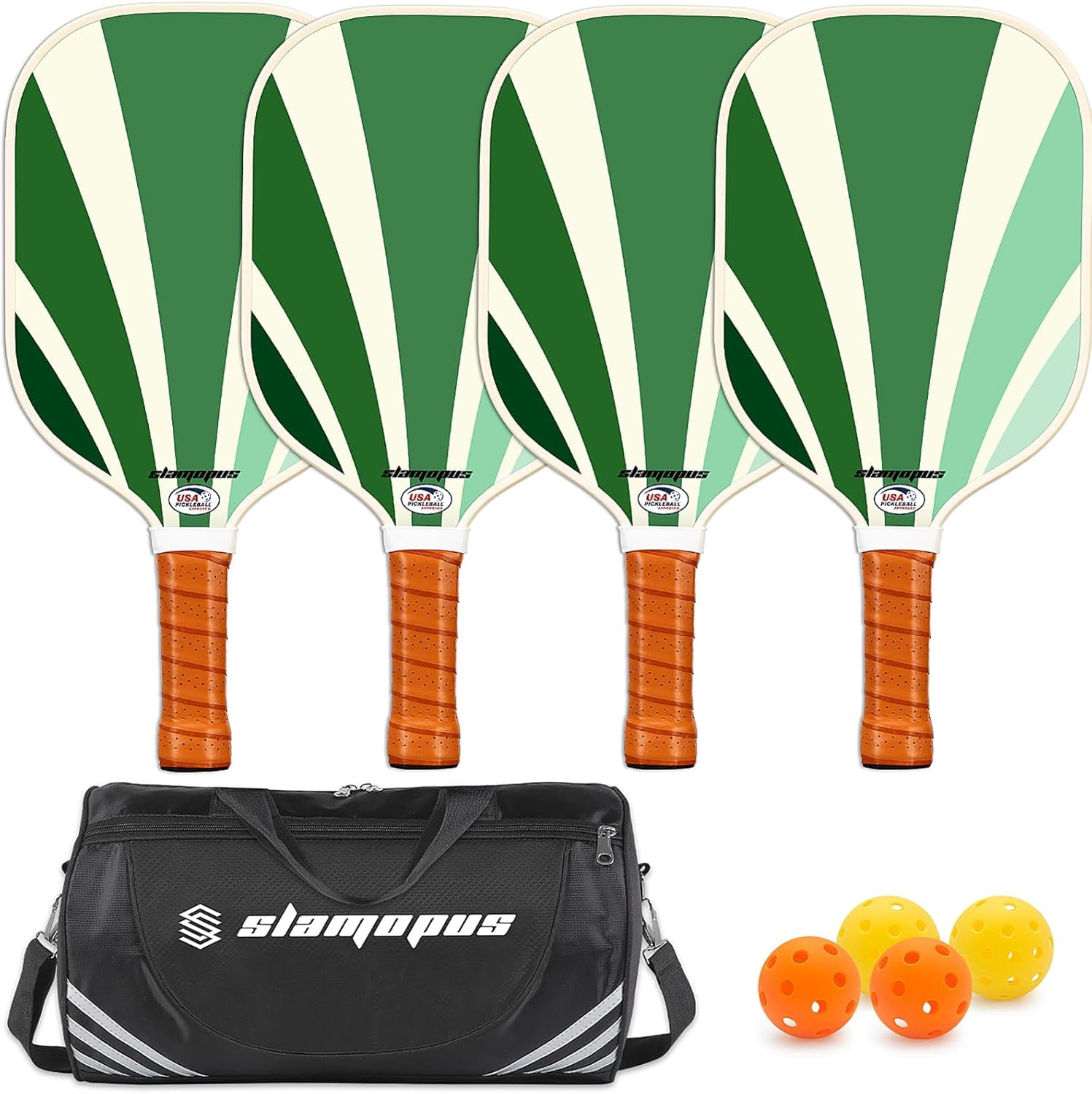 LIKsazr Pickleball Paddles, Usapa Approved Fiberglass Pickleball Set, 2 Pickleball Paddles, 2 Cooling Towels, 4 Pickleball Balls & Pickleball Bag