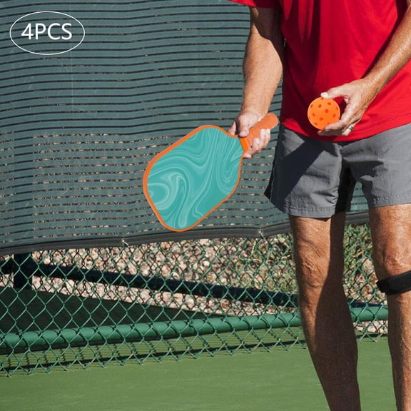 Pickleball Paddles Set, Lightweight Rackets with 4 Balls (2 Indoor + 2 Outdoor), Portable for Sports Clubs Communities