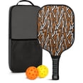 thumbnail image 1 of Pickleball Paddles Set Of 1, Fiberglass Surface, Animal, Leopard Print, 1 Paddle, 2 Balls & Bag, 1 of 5