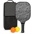 thumbnail image 1 of Pickleball Paddles Set Of 1, Fiberglass Surface, Animal, Leopard Print, 1 Paddle, 2 Balls & Bag, 1 of 5