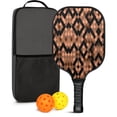 thumbnail image 1 of Pickleball Paddles Set Of 1, Fiberglass Surface, Animal, Leopard Print, 1 Paddle, 2 Balls & Bag, 1 of 5