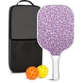 thumbnail image 1 of Pickleball Paddles Set Of 1, Fiberglass Surface, Animal, Leopard Print, 1 Paddle, 2 Balls & Bag, 1 of 5