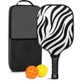 thumbnail image 1 of Pickleball Paddles Set Of 1, Fiberglass Surface, Animal, Leopard Print, 1 Paddle, 2 Balls & Bag, 1 of 5