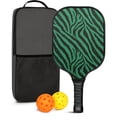 thumbnail image 1 of Pickleball Paddles Set Of 1, Fiberglass Surface, Animal, Leopard Print, 1 Paddle, 2 Balls & Bag, 1 of 5