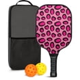 thumbnail image 1 of Pickleball Paddles Set Of 1, Fiberglass Surface, Animal, Leopard Print, 1 Paddle, 2 Balls & Bag, 1 of 5