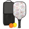 thumbnail image 1 of Pickleball Paddles Set Of 1, Fiberglass Surface, Boho Butterfly Decor, 1 Paddle, 2 Balls & Bag, 1 of 5