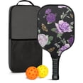 thumbnail image 1 of Pickleball Paddles Set Of 1, Fiberglass Surface, Boho Butterfly Decor, 1 Paddle, 2 Balls & Bag, 1 of 5