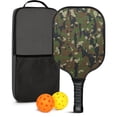 thumbnail image 1 of Pickleball Paddles Set Of 1, Fiberglass Surface, Camouflage Print, 1 Paddle, 2 Balls & Bag, 1 of 5