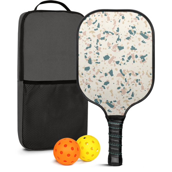 Pickleball Paddles Set Of 1, Fiberglass Surface, Camouflage Print, 1 Paddle, 2 Balls & Bag