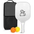 thumbnail image 1 of Pickleball Paddles Set Of 1, Fiberglass Surface, Cute Animals & Graffiti Print, 1 Paddle, 2 Balls & Bag, 1 of 5
