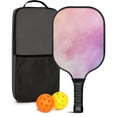thumbnail image 1 of Pickleball Paddles Set Of 1, Fiberglass Surface, Fluid Smoke Aurora Art Style, 1 Paddle, 2 Balls & Bag, 1 of 5