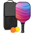 thumbnail image 1 of Pickleball Paddles Set Of 1, Fiberglass Surface, Fluid Smoke Aurora Art Style, 1 Paddle, 2 Balls & Bag, 1 of 5