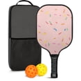 thumbnail image 1 of Pickleball Paddles Set Of 1, Fiberglass Surface, Sweet Candy Print, 1 Paddle, 2 Balls & Bag, 1 of 5